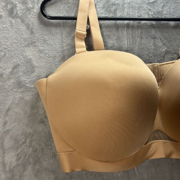 NWT New Cacique Tan Lightly Lined Multi Way Strapless Underwire Bra Size 40F - Picture 4 of 8